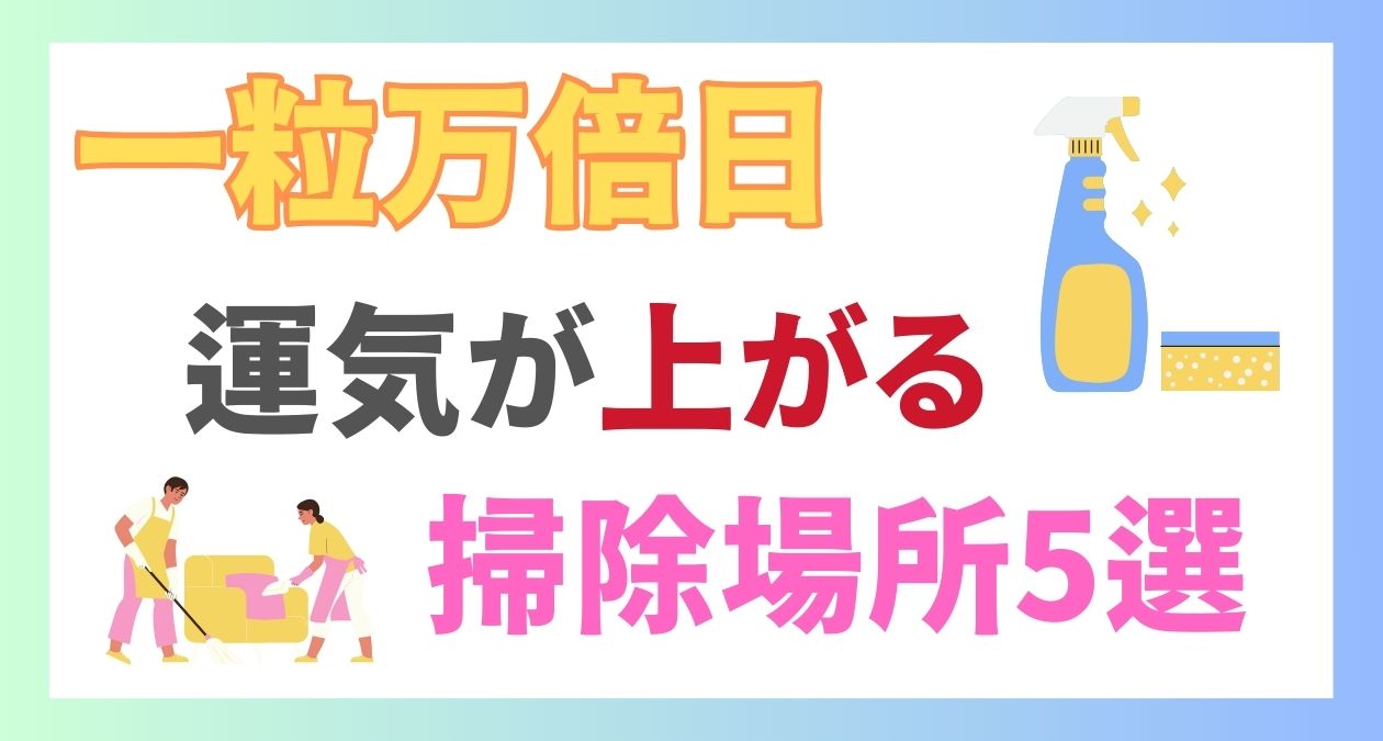 一粒万倍日に掃除するべき場所5選！金運を上げる断捨離方法も紹介